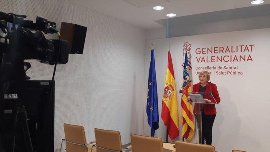 La consellera de Sanidad, Ana Barceló, en rueda de prensa.