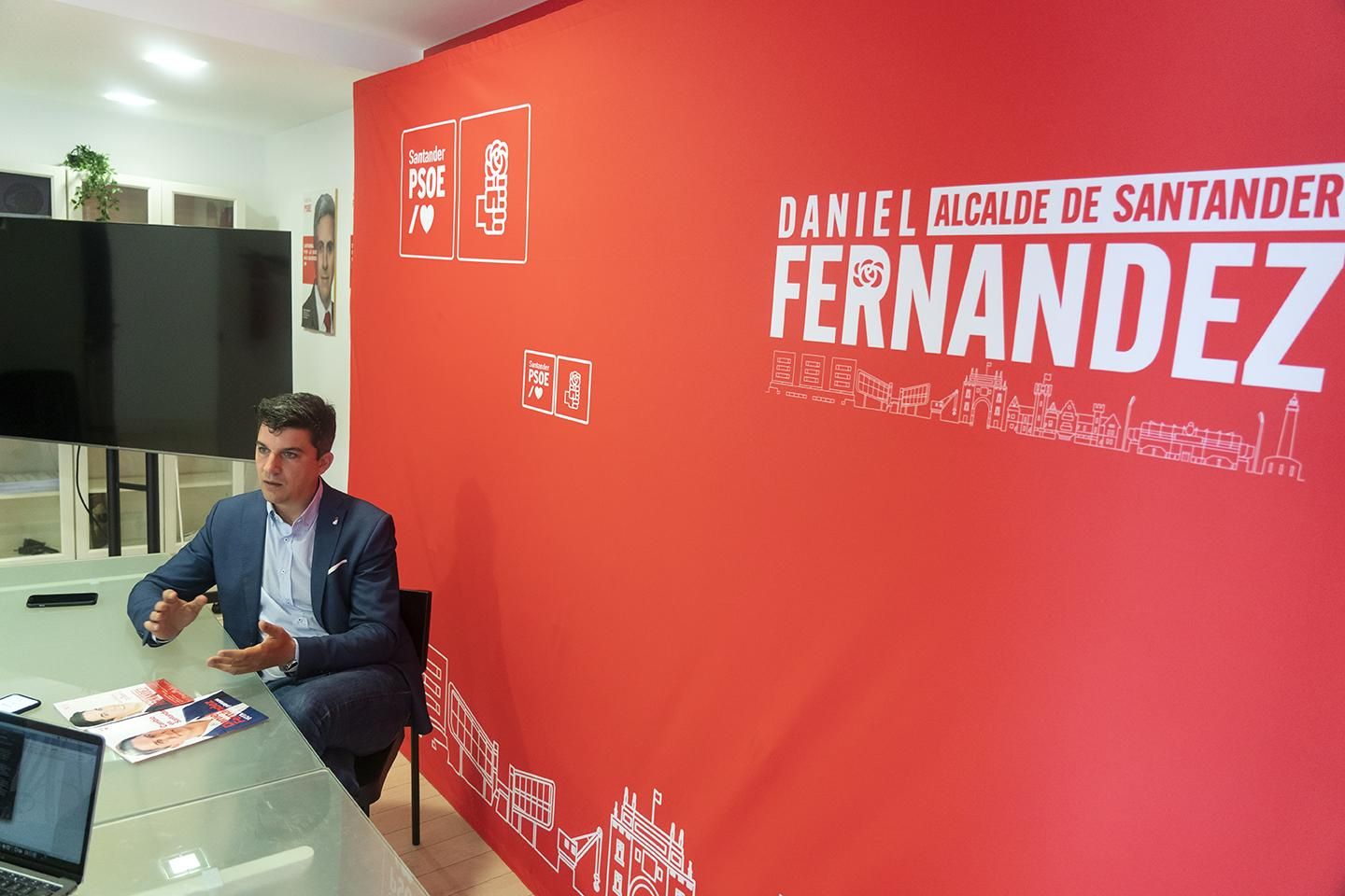 Daniel Fernández (PSOE), durante la entrevista con elDiario.es.