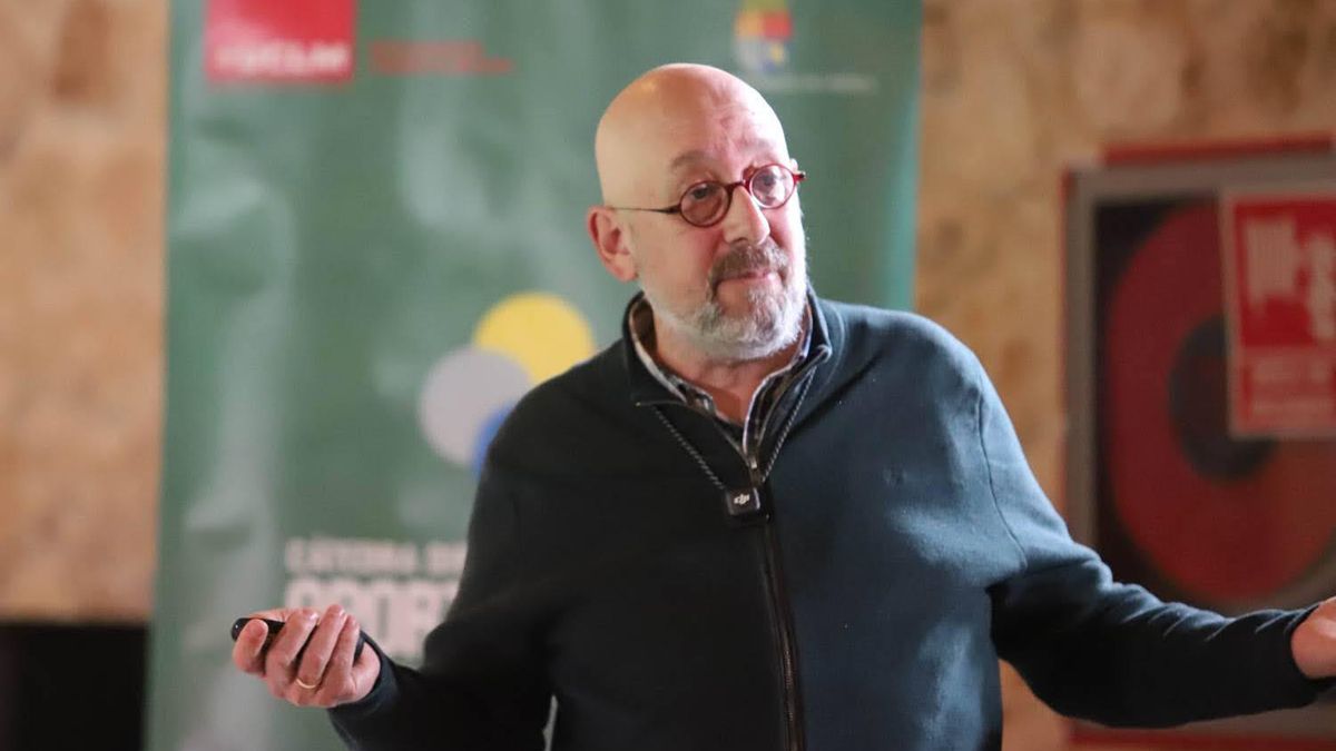 El antropólogo Pedro Javier Cruz Sánchez en Trashumancias 2.6 celebrado en Belmonte (Cuenca)