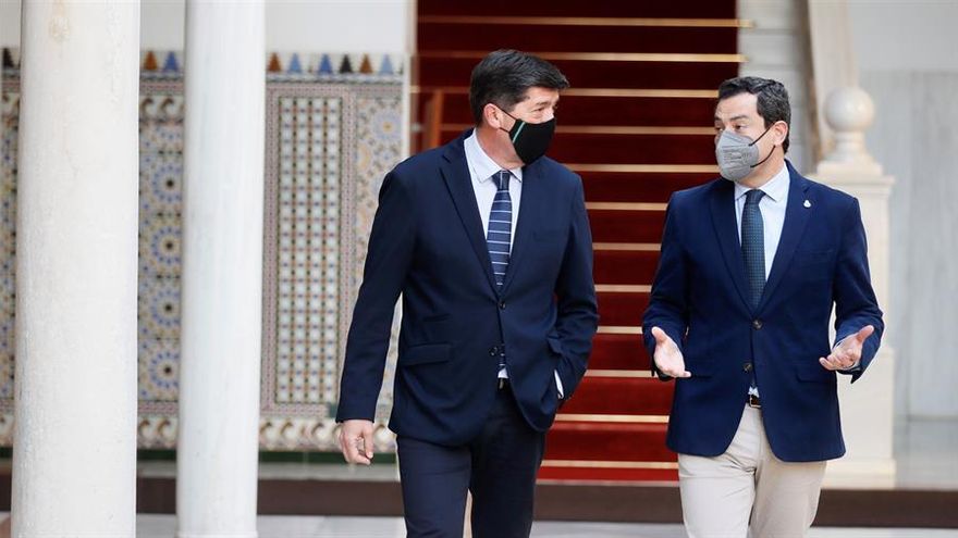 Moreno se desmarca de la dirección nacional del PP y sella un pacto con Cs para "no favorecer ni aceptar" tránsfugas en el Gobierno de Andalucía