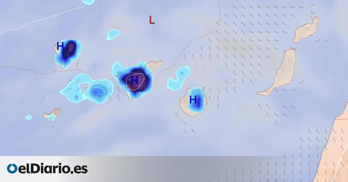 Lluvias en Canarias con cielo cubierto