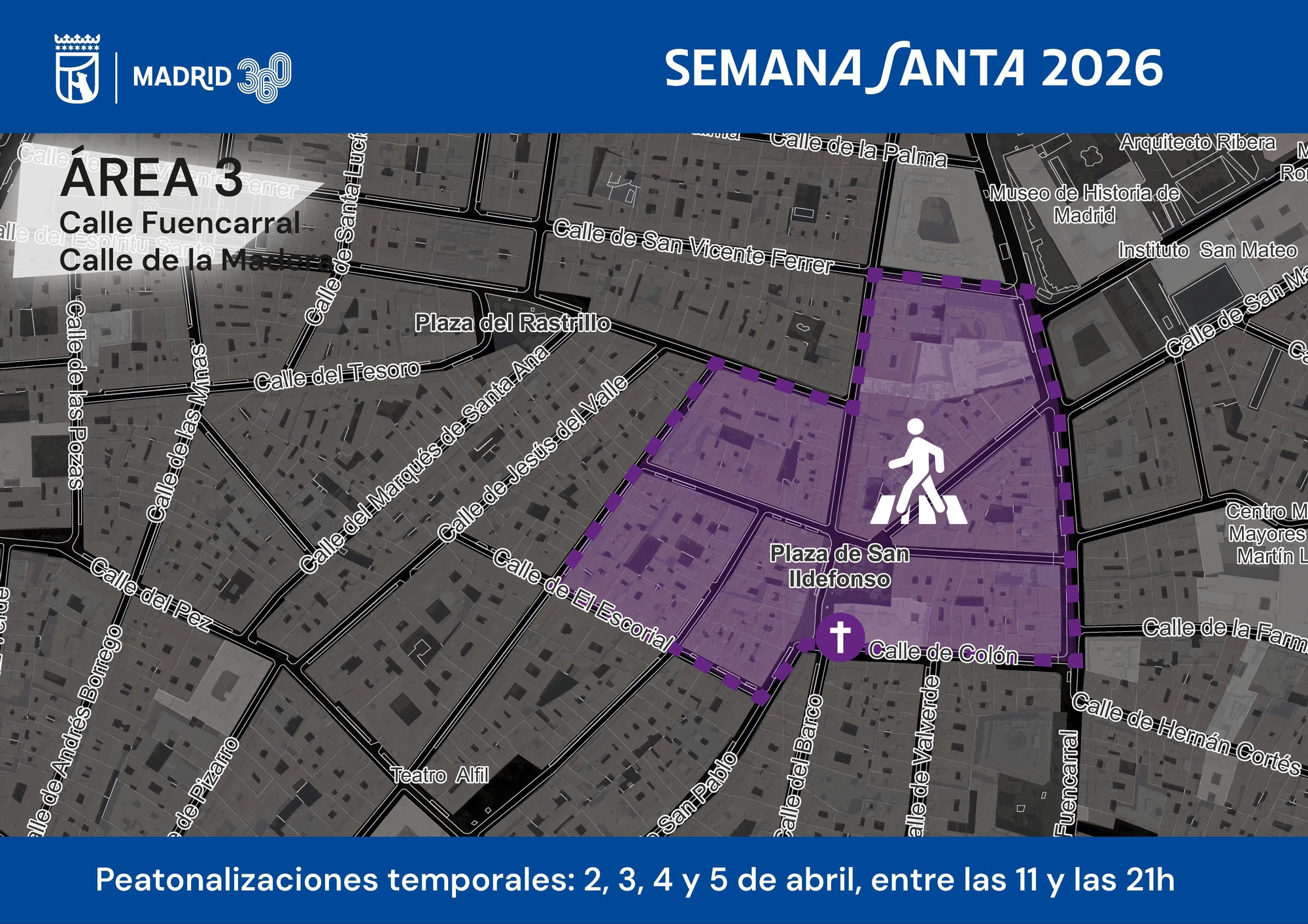 Peatonalización en el entorno de Malasaña