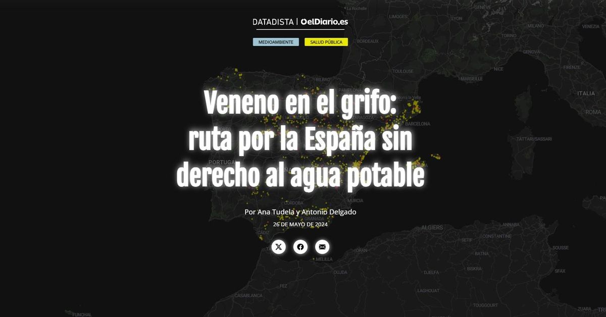 El especial de Datadista 'Veneno en el grifo' publicado en elDiario.es gana el premio API de periodismo de datos