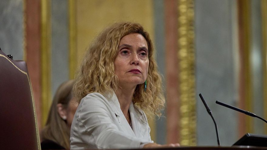 La presidenta del Congreso de los Diputados, Meritxell Batet, en una sesión plenaria en el Congreso de los Diputados.