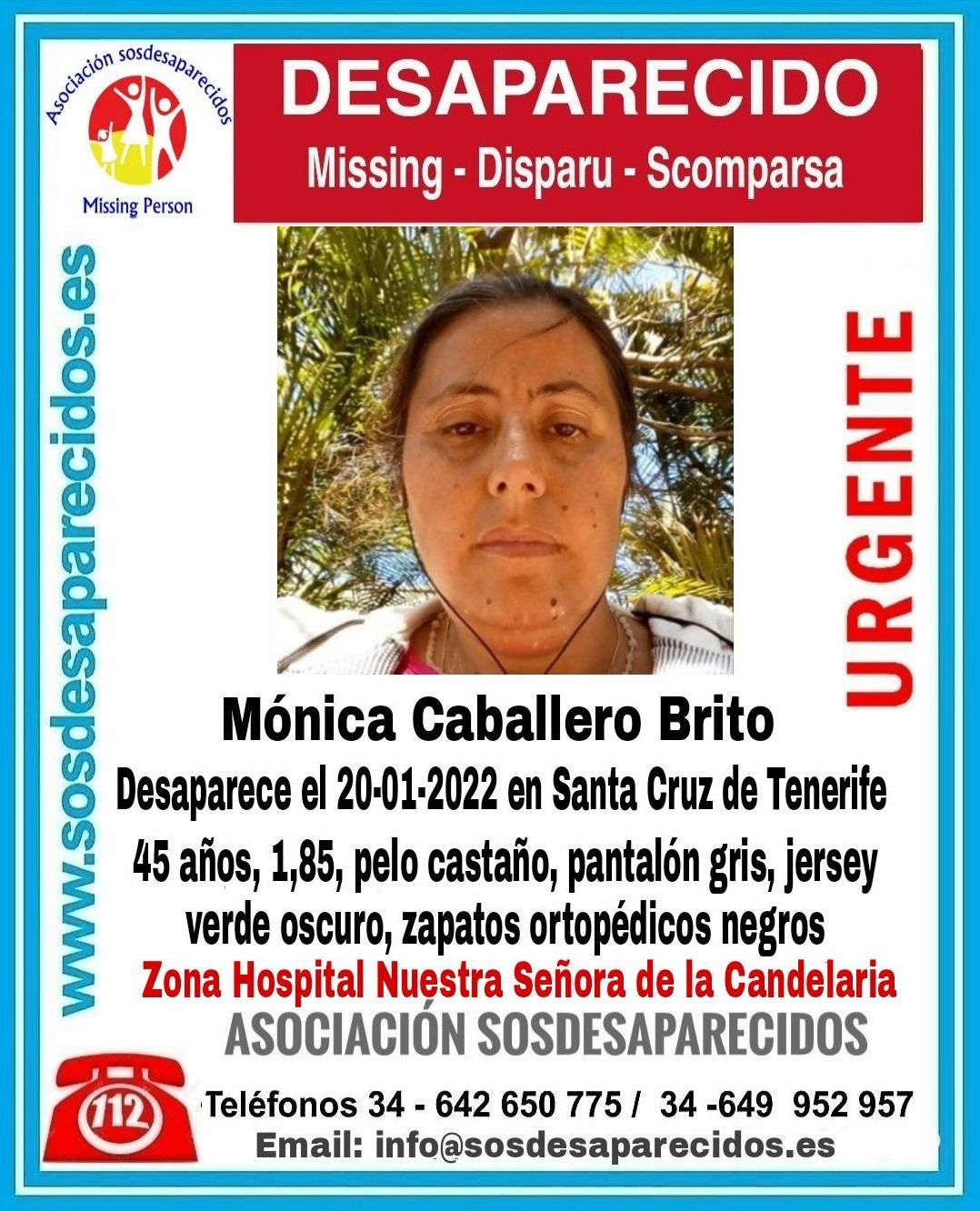 Cartel de búsqueda de Mónica Caballero Brito