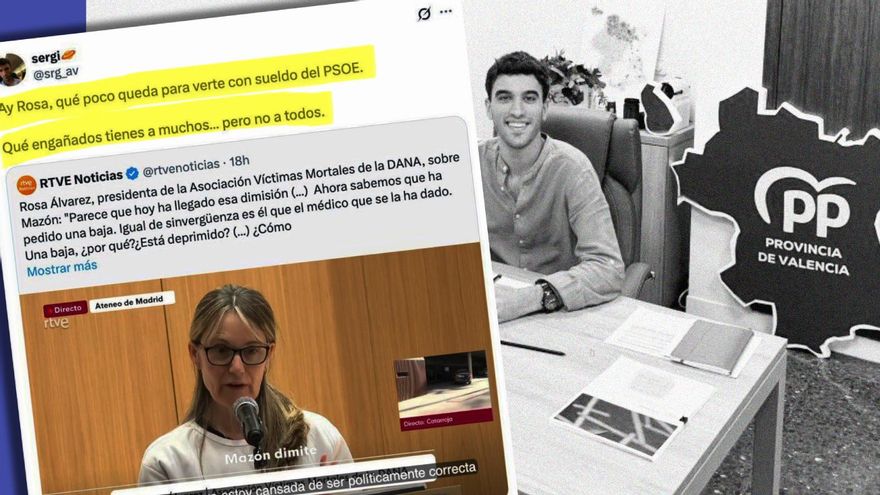 El gerente del PP valenciano ataca a una víctima de la dana: "Qué poco queda para verte a sueldo del PSOE"