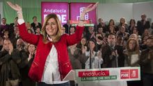 La presidenta de la Junta de Andalucía y candidata del PSOE, Susana Díaz