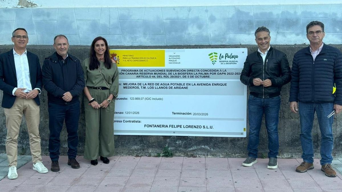 Los Llanos de Aridane refuerza la red de agua con una actuación clave en la Avenida Enrique Mederos