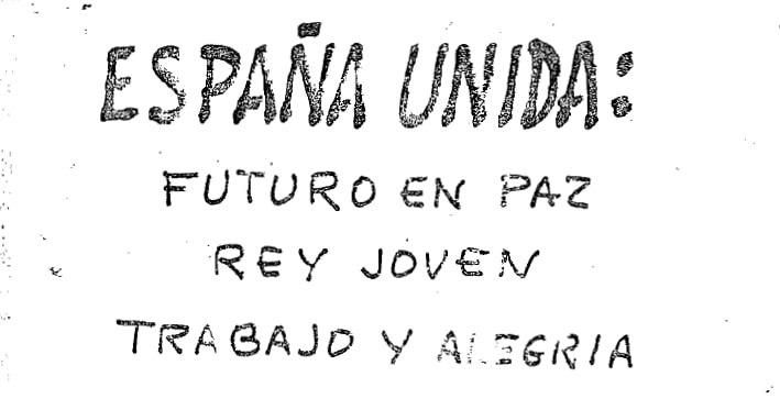 "Rey joven, trabajo y alegría"