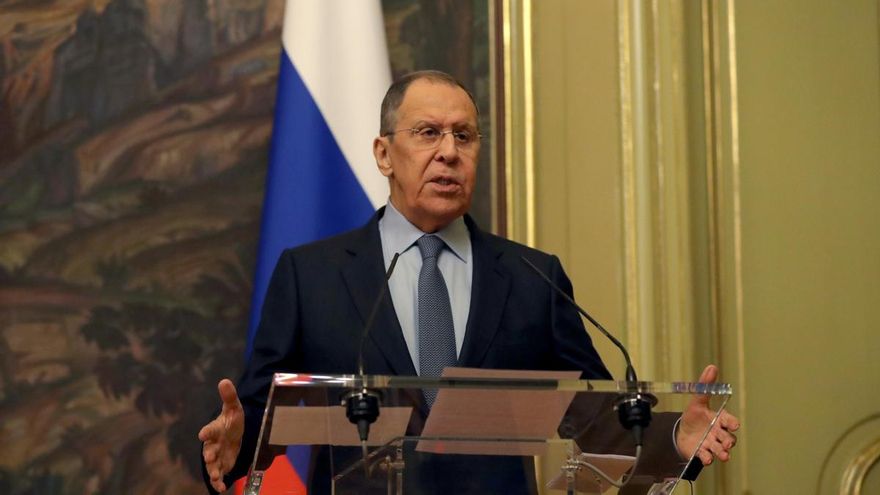 El ministro de Asuntos Exteriores ruso, Serguei Lavrov, en una comparecencia en el Moscú.