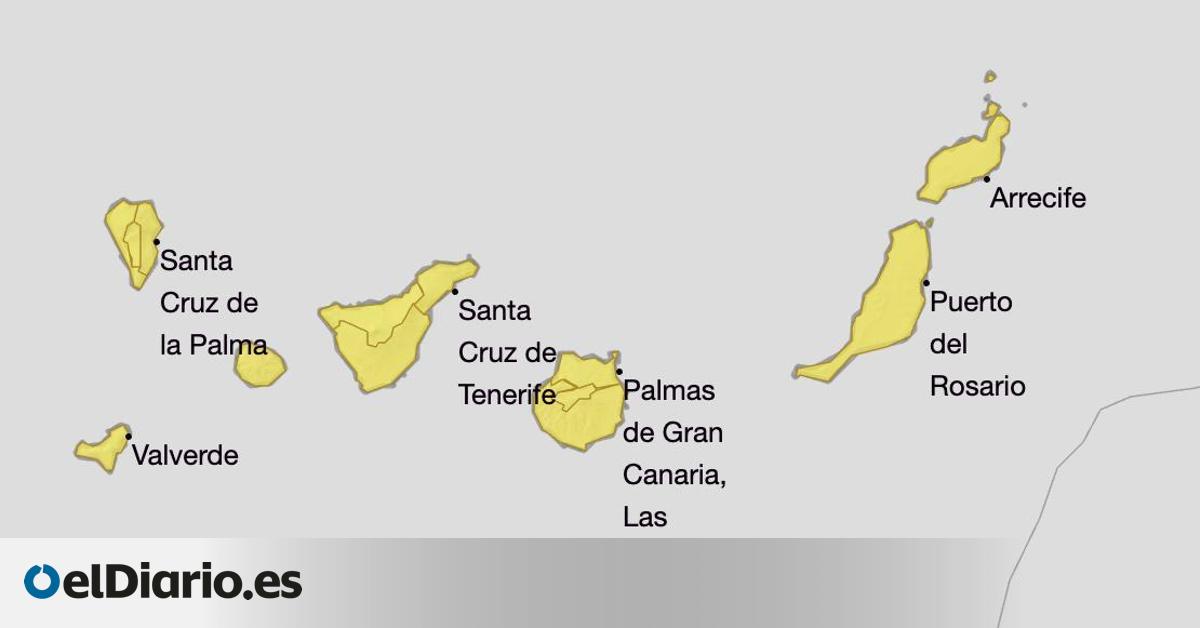 Aviso amarillo por calima en toda Canarias este domingo