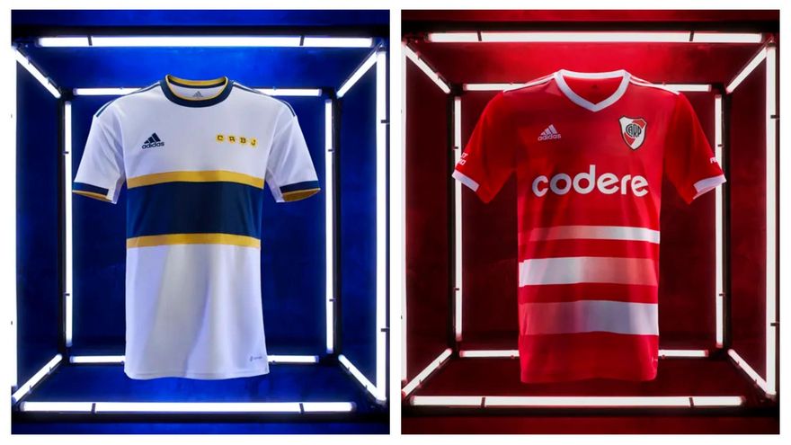 Boca y River presentaron nuevas camisetas alternativas antes del Superclásico