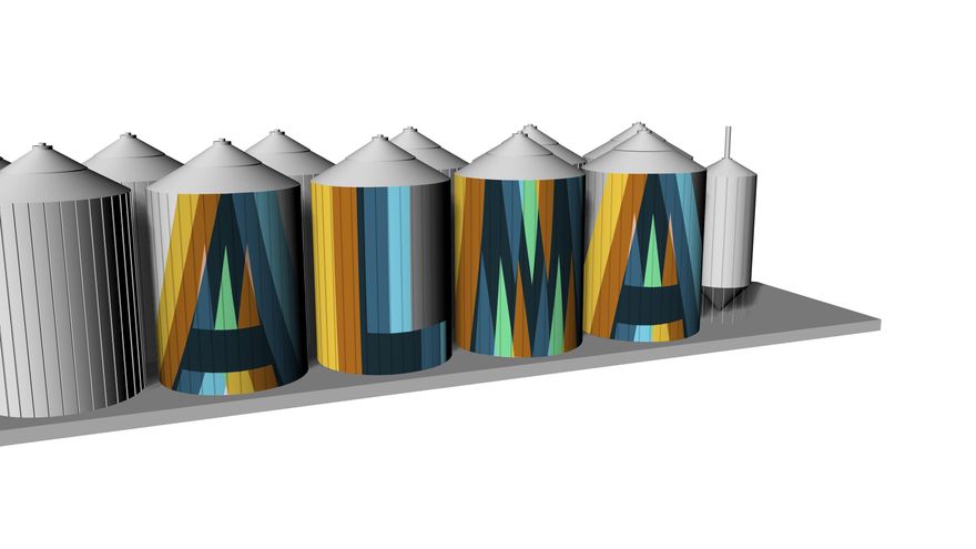 Cuatro silos del puerto de Santander se llenarán de color con la propuesta 'Alma' de Boa Mistura