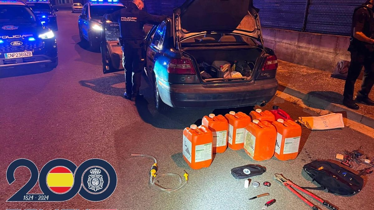 Robaron gasoil en un polígono de Logroño y fueron pillados por la Policía tras una fuga a gran velocidad