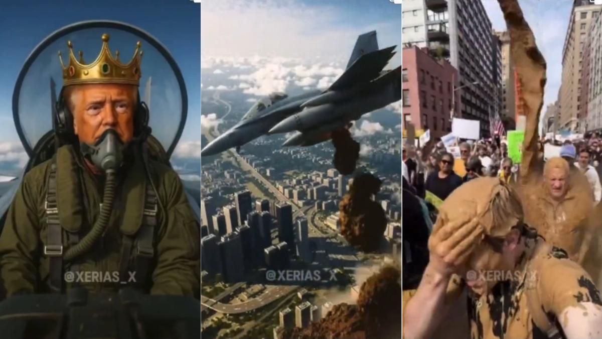 La respuesta de Trump a las movilizaciones contra su deriva autoritaria: lanzar excrementos desde un avión a los manifestantes