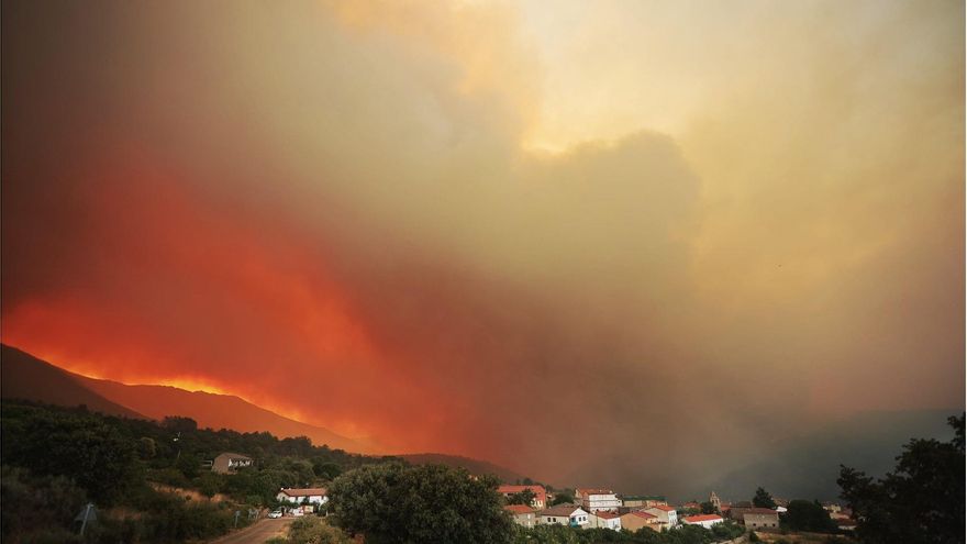 Incendio forestal en Las Batuecas-Sierra de Francia de Salamanca.