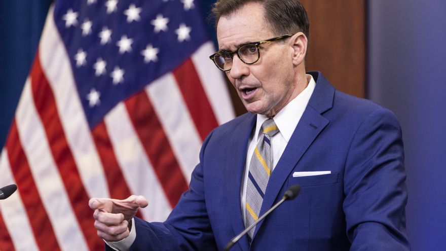Imagen de archivo del portavoz del Departamento de Defensa estadounidense, John Kirby. EFE/EPA/JIM LO SCALZO