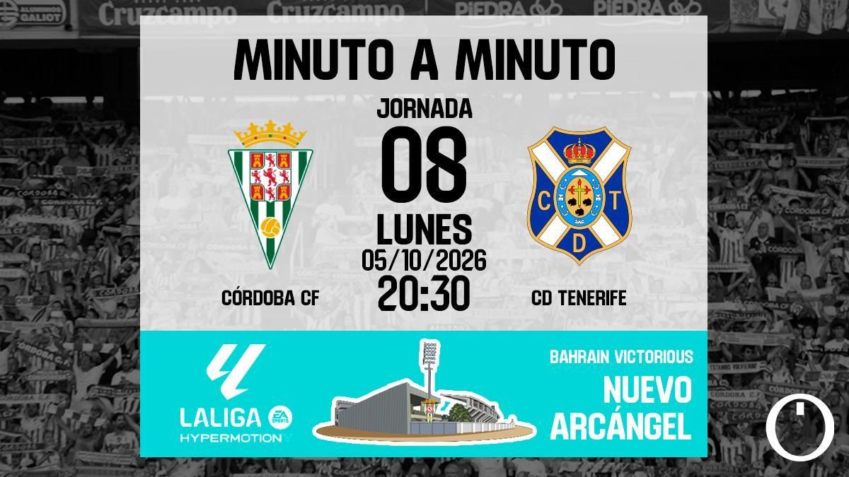 Sigue en directo el Córdoba CF - CD Tenerife en 'Cordópolis'