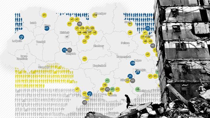 Colegios, hospitales y casas: el mapa de los ataques a civiles en la invasión rusa de Ucrania