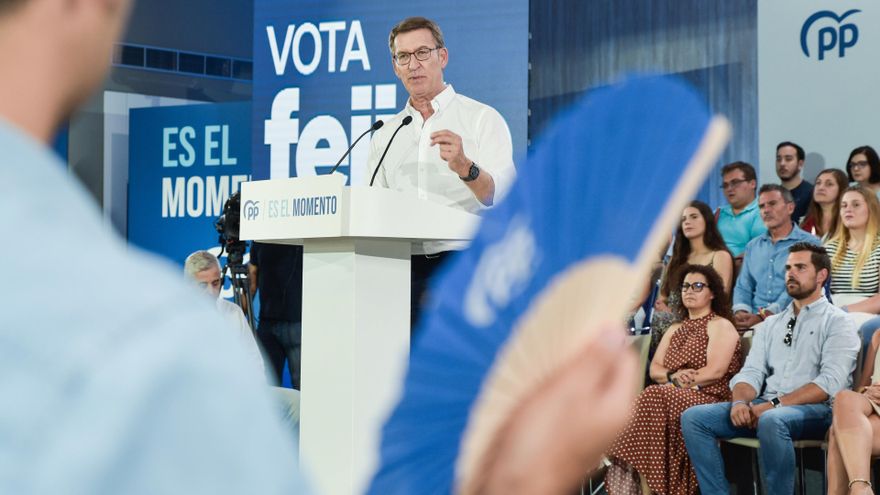 El líder nacional del Partido Popular y candidato a la presidencia del Gobierno, Alberto Núñez Feijóo.