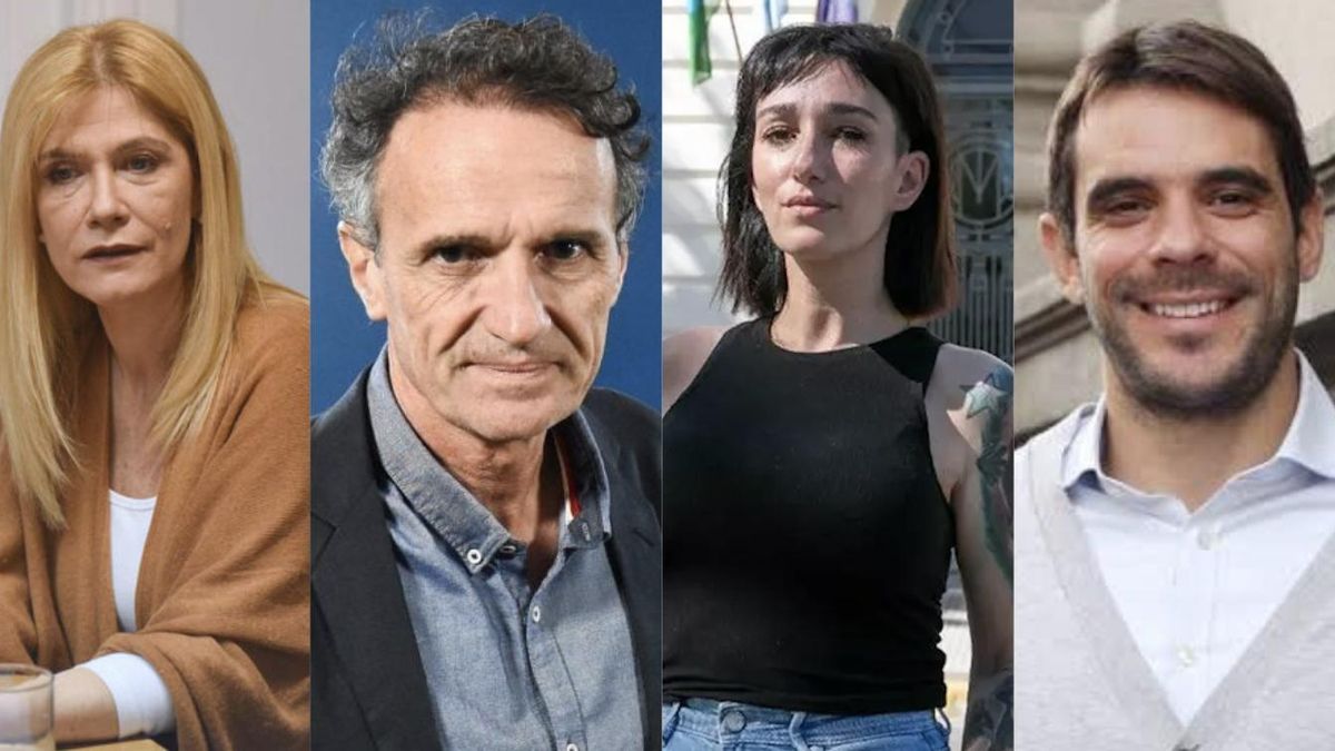 Magario, Katopodis, Gianni y Passaglia, dirigentes del peronismo, el mileísmo y el macrismo que hoy protagonizan el cierre de las listas bonaerenses.