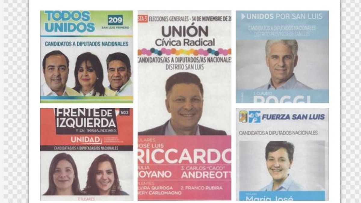 Las boletas para las elecciones del 14 de noviembre en San Luis