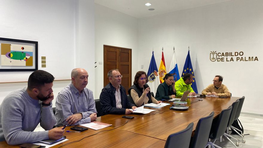 Reunión del Consejo Asesor del Peinpal (Plan Insular de Emergencias de La Palma) celebrada este martes, 7 de enero.