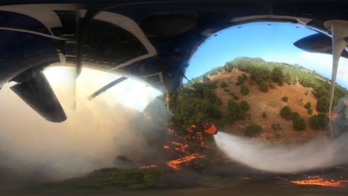 Imagen del conato de incendio en El Hierro. @EIRIFGobCan