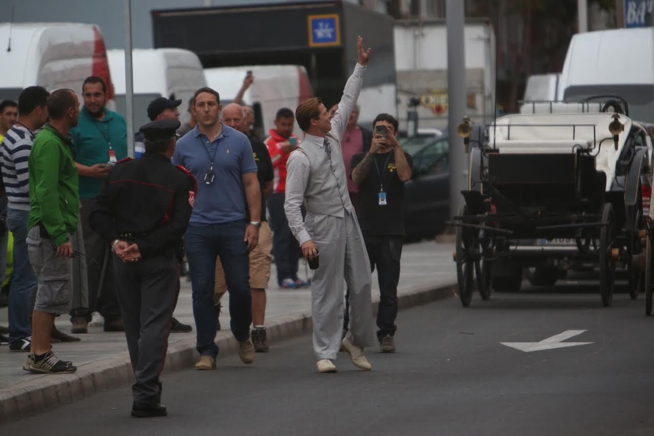Brad Pitt, en la Plaza de Manuel Becerra. (ALEJANDRO RAMOS)