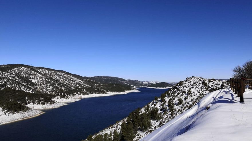 Embalse de Buendía, en Cuenca, tras el paso de la borrasca Filomenta