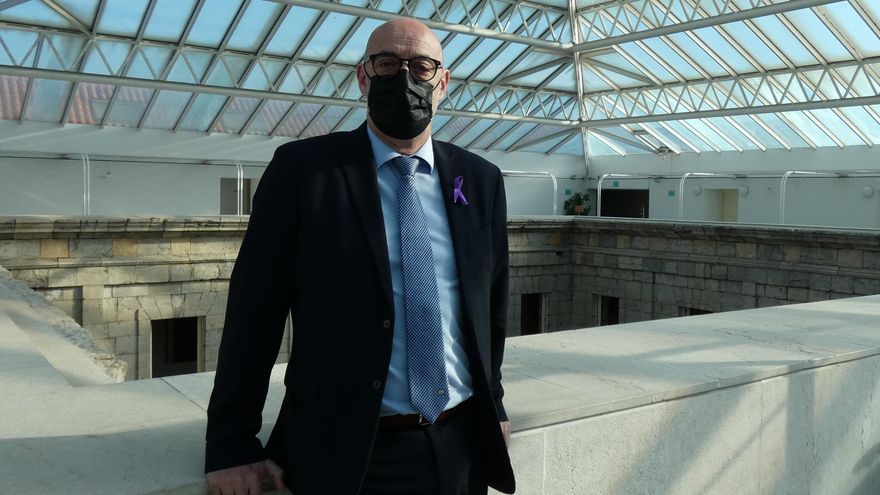Félix Álvarez, coordinador de Ciudadanos Cantabria, en el Parlamento.