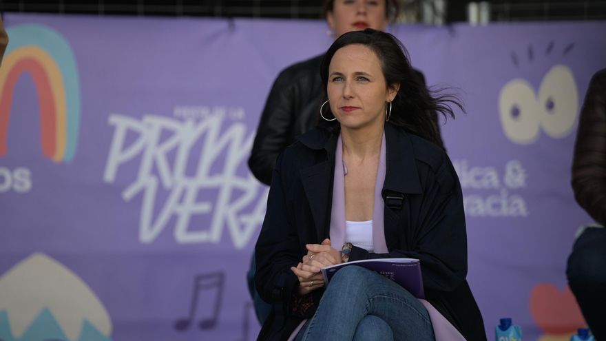La secretaria general de Podemos y ministra de Derechos Sociales y Agenda 2030, Ione Belarra, participa en la Fiesta de la Primavera de Podemos, a 15 de abril de 2023