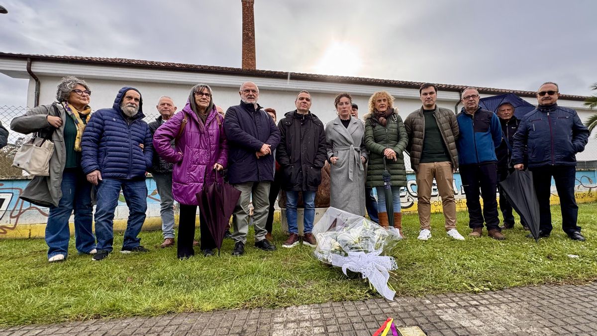 Un momento del homenaje celebrado en Cancienes en memoria de Emiliano Cadierno Riera.
