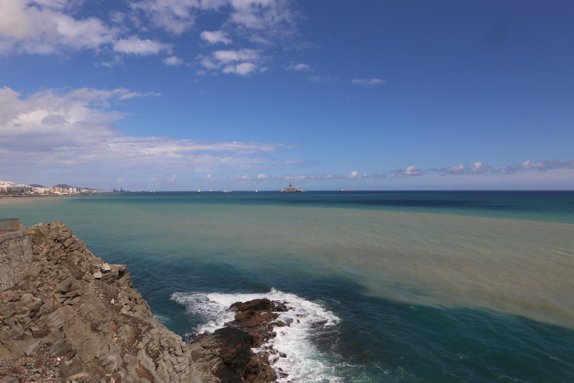 La playa de La Laja tras las lluvias (ALEJANDRO RAMOS)