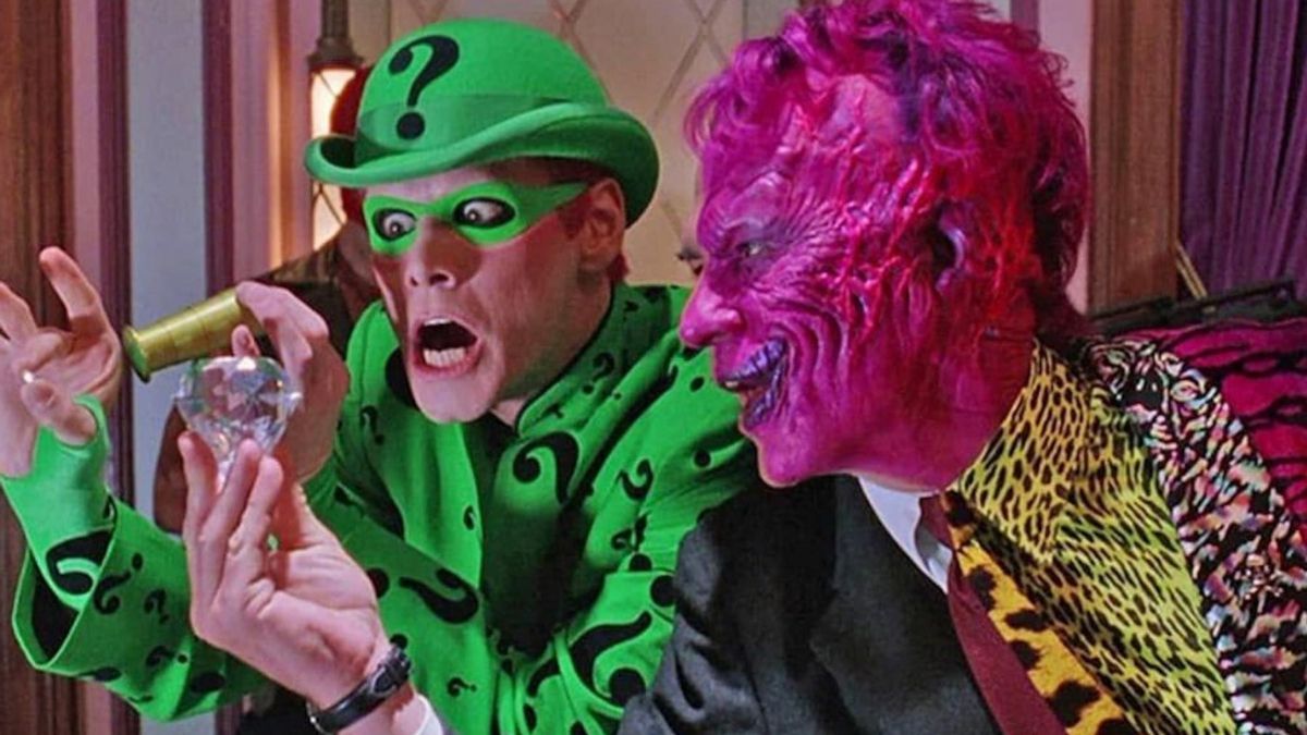 Jim Carrey y Tommy Lee Jones en 'Batman Forever'