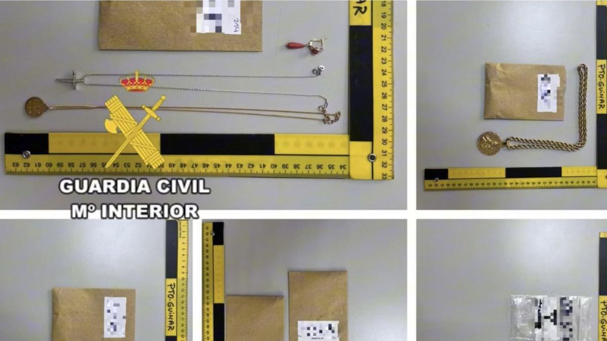 La Guardia Civil recupera un lote de joyas robadas en Güímar valoradas en 15.000 euros