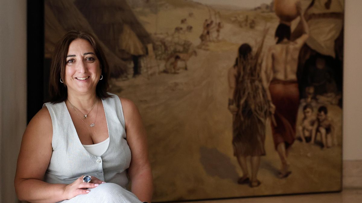 Marga Sánchez Romero, durante un momento de la entrevista con elDiario.es