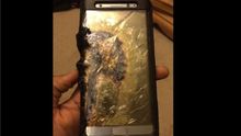 Un Samsung Galaxy Note 7 quemado
