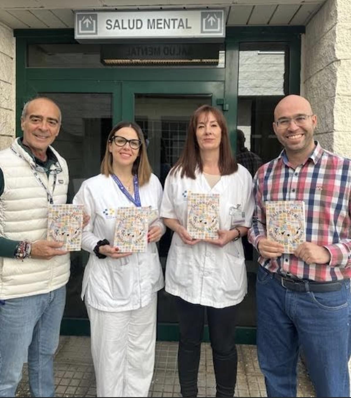 Luis Enrique Vidal, coordinador de los Centros de Rehabilitación Psicosocial de La Palma; Carolina Hernández, supervisora de Enfermería de Salud Mental en la Isla; Eva María Bea, enfermera del Centro de Día de Rehabilitación Psicosocial de San Andrés y Sauces; y Nassr Aldin Abbas, director médico de Atención Especializada de la Gerencia de Servicios Sanitarios de La Palma.