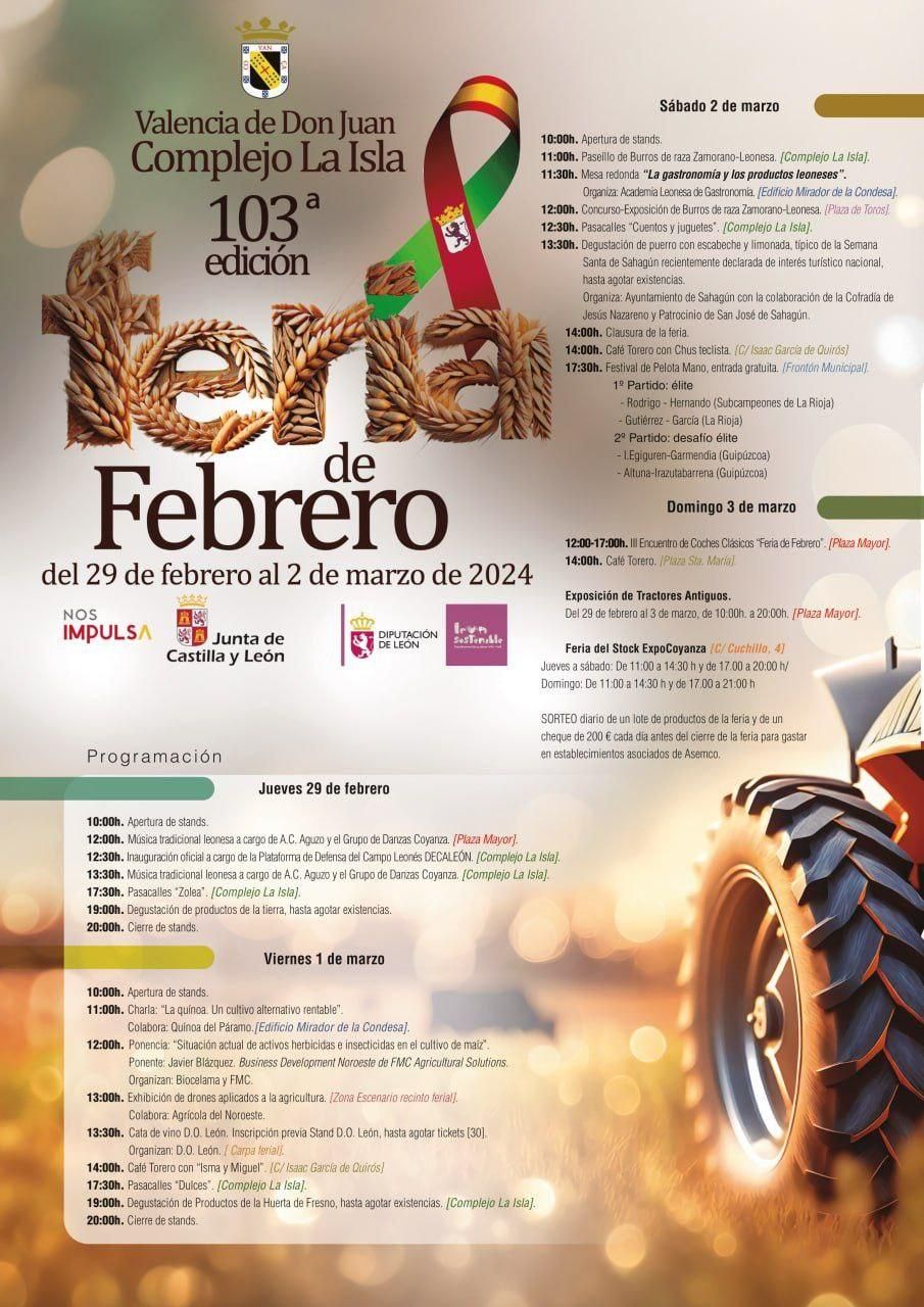 Programa Feria de Febrero de Valencia de Don Juan