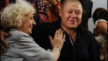 Mario Bravo y Estela de Carlotto en la rueda de prensa de este martes. /Juan Ignacio Calcagno - Infojus Noticias