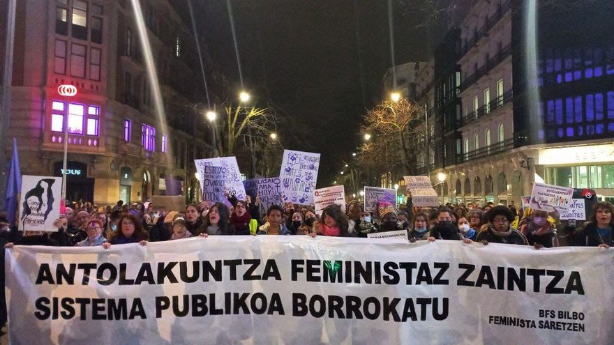 Manifestación en Bilbao por el 8M, 2022