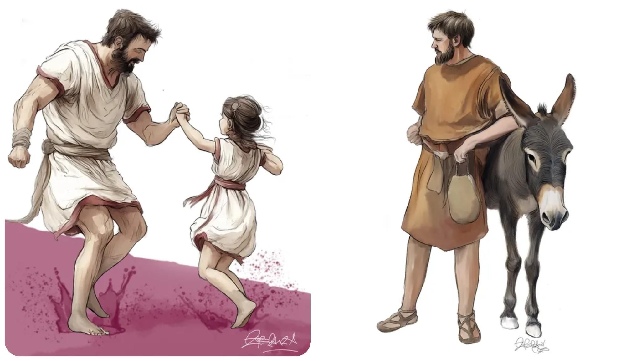 Ilustraciones de Esperanza Martín para el yacimiento del 'torcularium' de la bodega de Funes