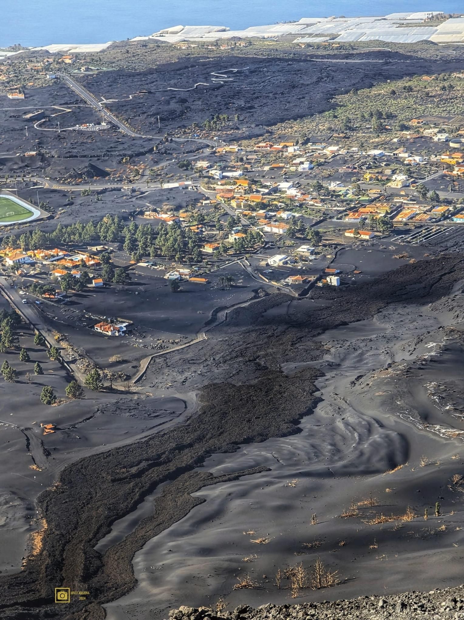 Imagen de la zona afectada por la erupción. JOSÉ F. AROZENA