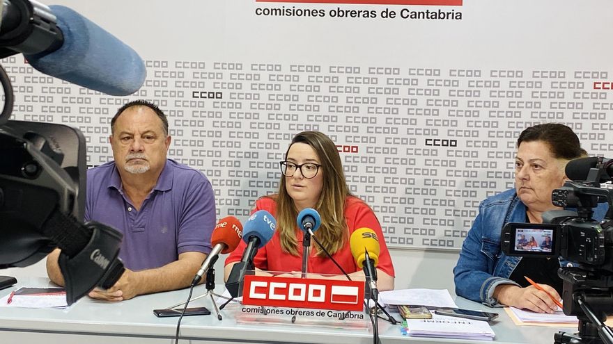 Rueda de prensa de la secretaria general de CCOO Cantabria, Rosa Mantecón, sobre primer sindicato en Cantabria y Consejo regional.