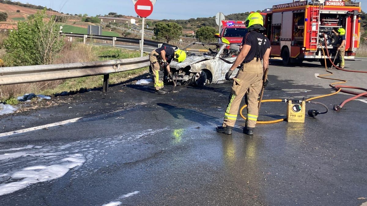 Hasta el lugar se han desplazado la Guardia Civil y los bomberos de Logroño. 