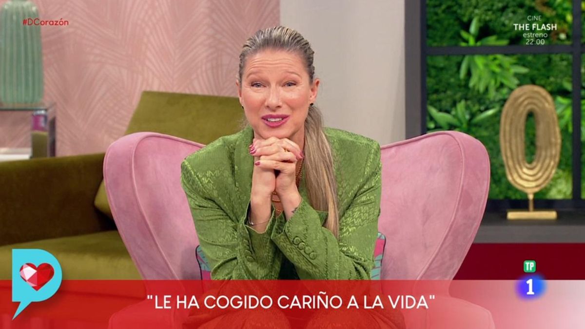 Anne Igartiburu, en el plató de 'D Corazón'