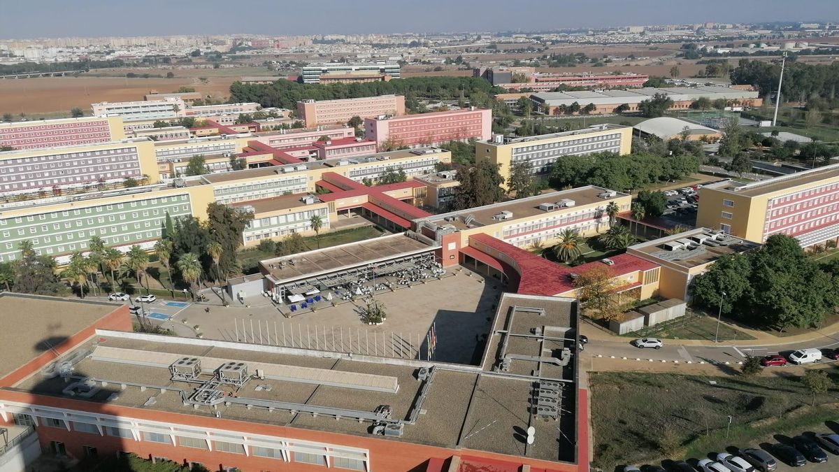 Vista aérea de la Universidad Pablo de Olavide.