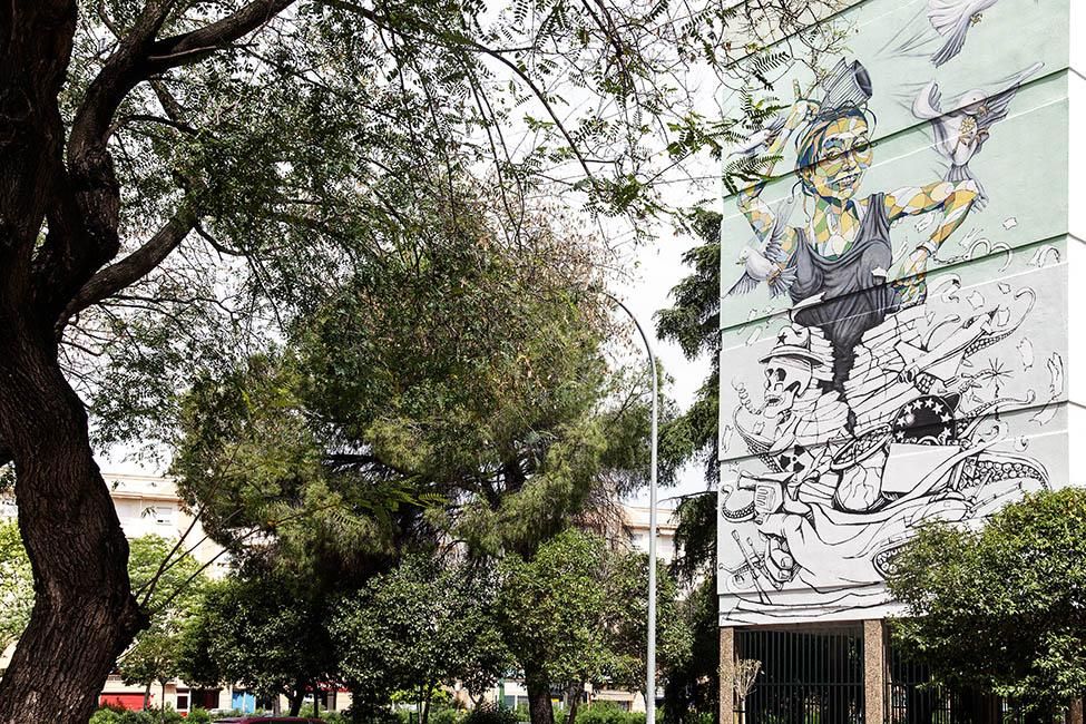 Proyecto Arte para todos, en el Polígono Sur de Sevilla.