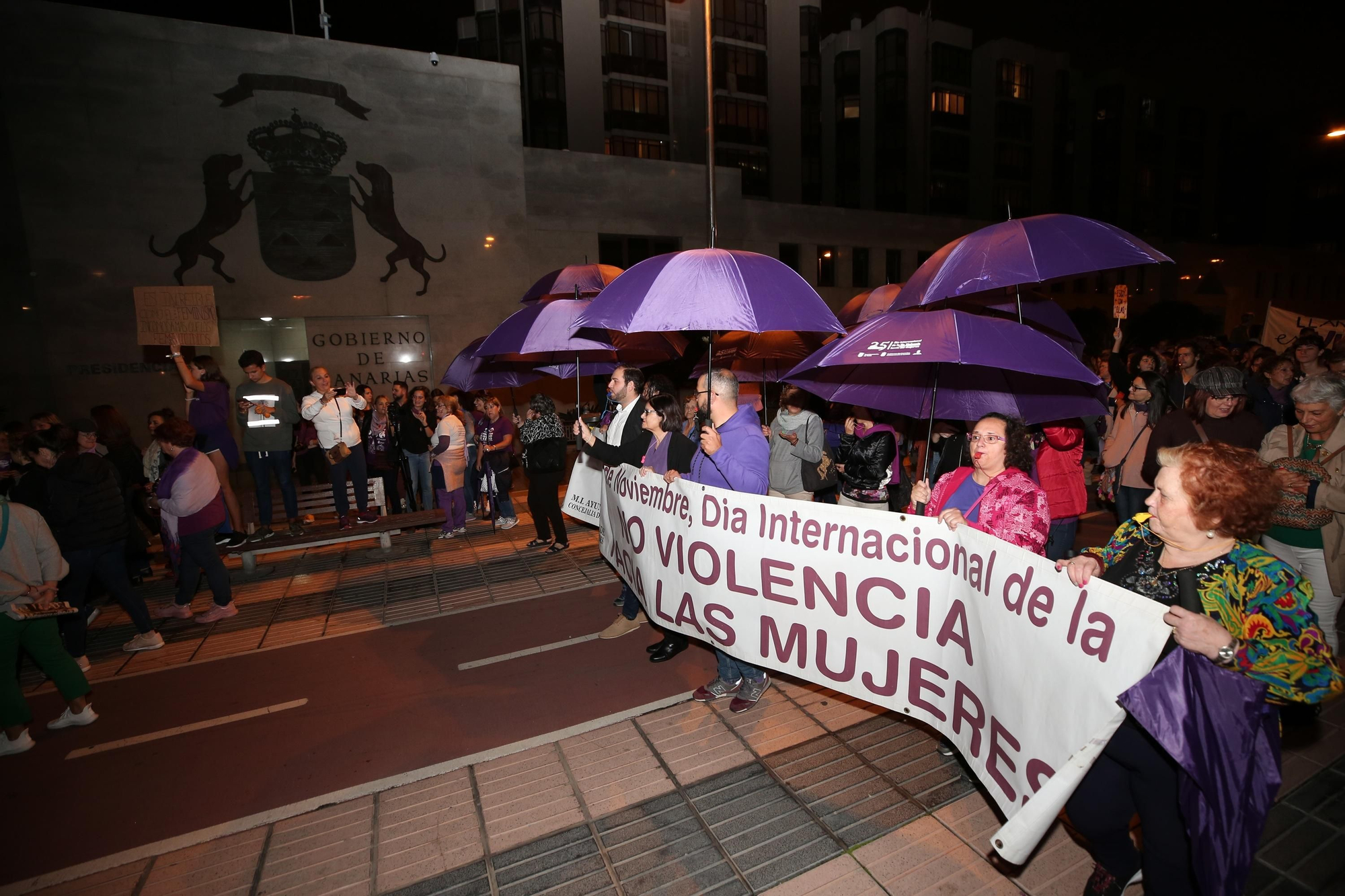 Movilización feminista en Las Palmas de Gran Canaria por el 25N. (Alejandro Ramos).